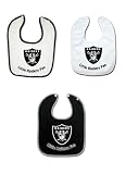 Oakland Raiders 3 Pack Snap Bib Set