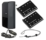 Nikon S210 High Capacity Batteries (2 Units) + AC/DC Travel Charger + Krusell Multidapt Neck Strap (Black Finish)