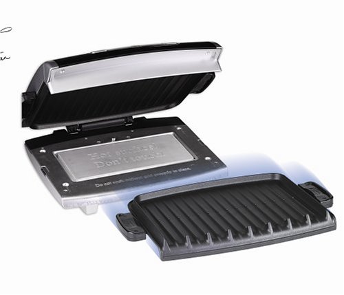 George Foreman GRP99 Next Generation Grill with Removable Plates, Silver Metallic Finish