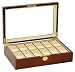 41QFGt86tJL. SL75  Mahogany Color Wooden 12 Watch Box Improved Larger