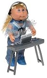 Cabbage Patch Kids Mini Dolls - Pop Stars Collection - Light Hair Girl in Idol Jeans Outfit -(Keyboard Player)