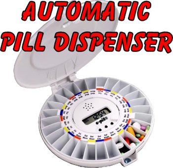 e-pill Automatic Medication Dispenser Automatic pill box alarm system for home use Locked pill box can dispense up 28 times per day Med-Time XL