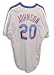 Howard Johnson Autographed New York Mets Gray Majestic Jersey Inscribed 