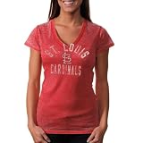 MLB Touch by Alyssa Milano St. Louis Cardinals Ladies Fire Drill V-Neck T-Shirt - Red (Small)