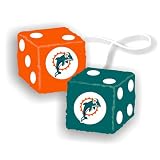 Miami Dolphins Fuzzy Auto Dice (Set of Two)