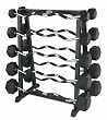 HAMPTON DURA-BARS FIXED BARBELL WITH RACK