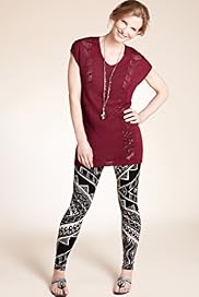 Twiggy for MS Woman Scoop Neck Pointelle Knitted Tunic