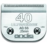 Andis Stainless Steel UltraEdge Dog Clipper Blade, Size-40, 1/100-Inch Cut Length
