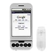 Solid White Snap On Crystal Case with Clip for T-Mobile HTC G1 Google Phone Dream Smartphone
