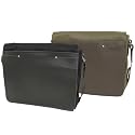 Calvin Klein Courier Messenger With Leather Trim