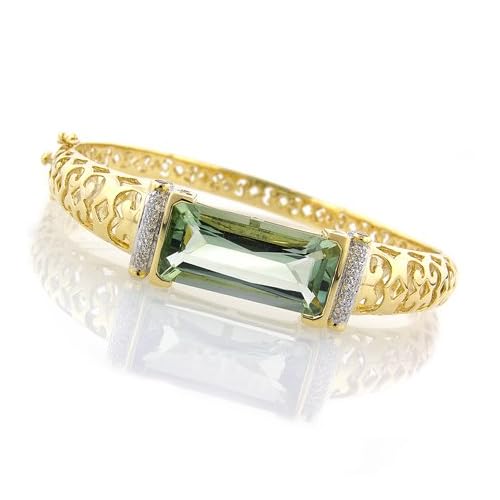 Pink Tourmaline Diamond Bangle