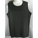 Appleseeds Womens Black Tank Top Size 1X by Shoe Hotline