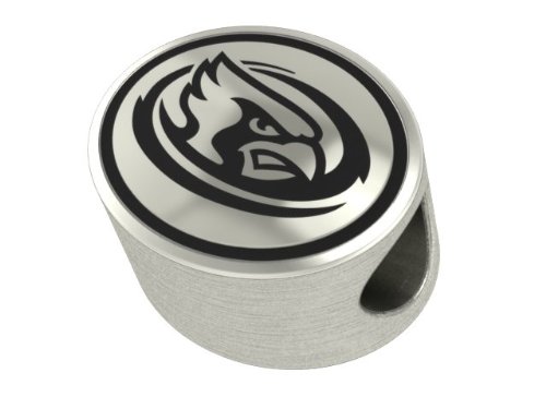 Iowa State University Collegiate Bead Fits Most Pandora Style Bracelets Including Pandora, Chamilia, Biagi, Zable, Troll and More. High Quality Bead