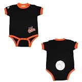 MLB Baltimore Orioles Baby / Infant One-Piece Bodysuit / Romper / Onesie - Black & Orange (Size: 24)