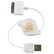 INSTEN Retractable USB Data Charging Cable for Apple iPad / iPhone / iPhone 3G 8GB / 16GB / iPod Gen3 / iPod Gen4 / iPod Photo / iPod nano / iPod Nano Gen4