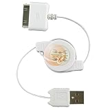 INSTEN Retractable USB Data Charging Cable for Apple iPad / iPhone / iPhone 3G 8GB / 16GB / iPod Gen3 / iPod Gen4 / iPod Photo / iPod nano / iPod Nano Gen4