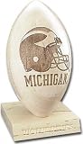 Michigan Wolverines Helmet 5/8 Scale Laser Engraved Wood Football