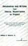 21 Models for Developing and Writing.  Theses, Dissertation and  Projects