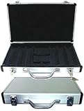 Silver Aluminum Locking 300 Poker Chip Case