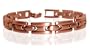 Copper Clad Golf Magnetic 0.35" Wide Relief Bracelet 8.75" Long with Fold over Clasps