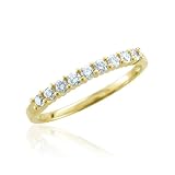 10k Yellow Gold Wedding Anniversary Diamond Band Bridal Ring (HI, I, 0.27 carat)