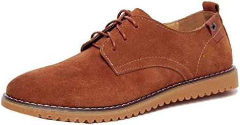 T&amp;Grade Fashion Comfortable Lace-up Rubber Sole Flats Boards Walking Sneakers Oxfords(8 D(M) US, Brown)
