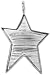 Amate Studios Designer-Feets Primitive Star Base, 1/Pkg, Silver Overlay 50 by 38mm