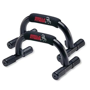 Gorilla Fitness Push up bar - Best metal pushup stands on the market. Comfortable grips on the handles allow a full range of motion. These sturdy, well built steel push up bars are a solid piece of equipment superior to pvc or plastic.