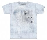 The Mountain White Wolf Moon Mens T-shirt