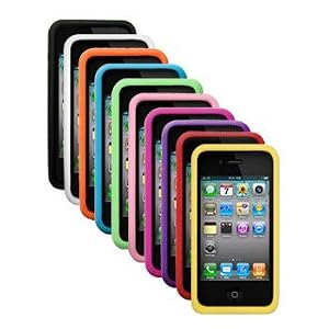 Ten Premium Silicone Case / Skin / Cover for Apple iPhone 4 / 4G - Black, White, Orange, Sky Blue, Green, Light Pink, Hot Pink, Purple, Red, Yellow