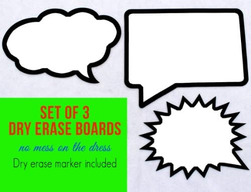 Set of 3 Dry Erase Boards with Marker. Durable and Waterproof.