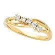 14K Yellow Gold Diamond Five-Stone Anniversary Ring - 0.15 Ct.