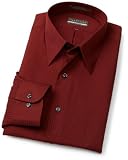  : Van Heusen Men's Fitted Long Sleeve Wrinkle Free Satin Stripe Shirt, Cayenne, 15 32/33