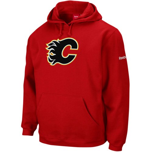 Reebok Calgary Flames Red Playbook Pullover Hoodie Sweatshirt (XX-Large)