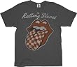 Junk Food The Rolling Stones Checkered Tongue Charcoal T-shirt Tee