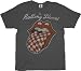 Junk Food The Rolling Stones Checkered Tongue Charcoal T-shirt Tee