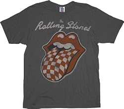 Junk Food The Rolling Stones Checkered Tongue Charcoal T-shirt Tee