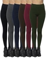 6-Pack: Women's Free to Live Seamless Fleece Lined Leggings - Assorted Colors