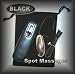 BLACK Velveteen Pouch and Small Silver Bulllet Style Spot Wire Style Back, Scalp, Body Battery Massager