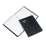 AT-A-GLANCE Products - AT-A-GLANCE - Visitor Register Book, Black Simulated Leather, 60 Pages, 8 1/2 x 11 - Sold As 1 Each - A well designed way to keep a record of visitors. - Space for Name, Company, Arrival and Departure Times. - 15 entries per page. - Ledger paper. -