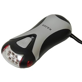Kaito KA309 Wind-up 9-LED Flashlight with Compass