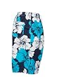 Boys Swim Trunks with pockets. Turq/Black Floral Sizes M-SM