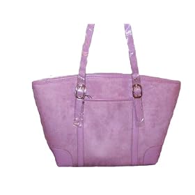 Faux Suede Lavender Handbag