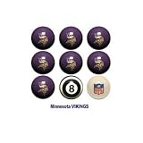 Minnesota Vikings NFL Licensed Billiards Ball Set of 9 (7 Team, 1 Cue,1 Eight Ball)