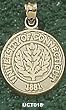 Univ Of Connecticut Oakleaf Seal Charm/Pendant -14K/10K, Stainless Steel or Gold Plated