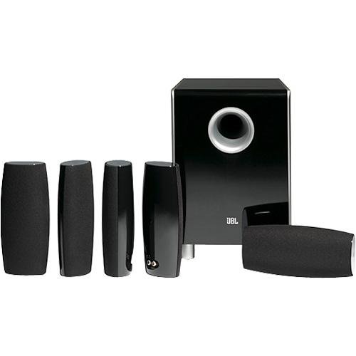 JBL CS6100BG Complete 6-Piece Home Theater Speaker System (Black Gloss)