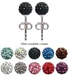 Silver Swarovski crystal earrings by Avantgarde Jewels � - 6MM - bling bling!! - silver studs - made with over 70 Swarovski stones - packed inside a lovely velvet pouche - Choose the colour & size from the menu below