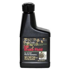 Click here to buy Finish Line DOT 5.1 Bicycle Brake Fluid 8oz Bottle.