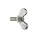 Wing Screw, Iron, Zinc, 5/16-18x1-1/2, Pk 25