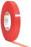 Tesa 4965 Double-sided Scrapbook Tape, Clear with Red Release Liner, 1/2
